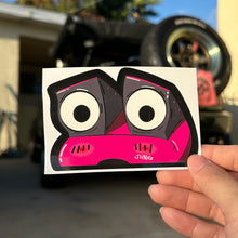 Load image into Gallery viewer, Miata Peeper Sticker Merlot purple