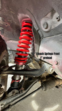 Load image into Gallery viewer, Godspeed Miata Rally/Offroad Coilover front installed with 12&quot; eibach red springs
