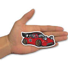 Load image into Gallery viewer, Jimmy Has No Garage Miata Stickers Big Bro on hand