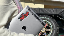 Load image into Gallery viewer, Jimmy Has No Garage Miata Stickers Big Bro on Apple Laptop