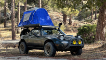 Load image into Gallery viewer, Godspeed Miata Rally/Offroad Coilover lift kit on a lift miata mieep with roof top tent

